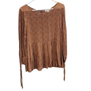 BYRON BAY Rust and White Blouse